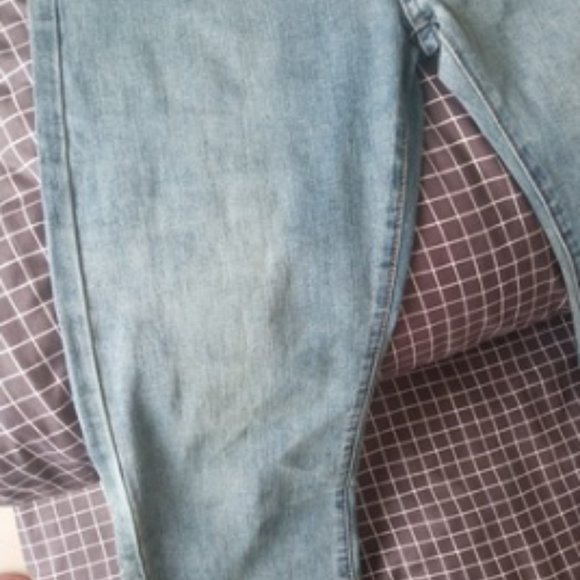 Wide leg nine point straight pants Straight Leg